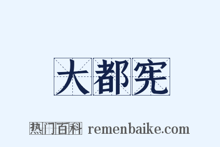 大都宪是什么意思的图片